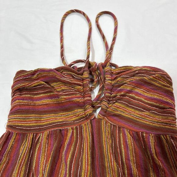 Free People Womens XS Sundaze For Surfin Jumpsuit Striped Beachy Boho Gyspy - Picture 7 of 12